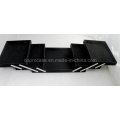 Large Size Black PVC Cosmetic Train Case (SACMC027)